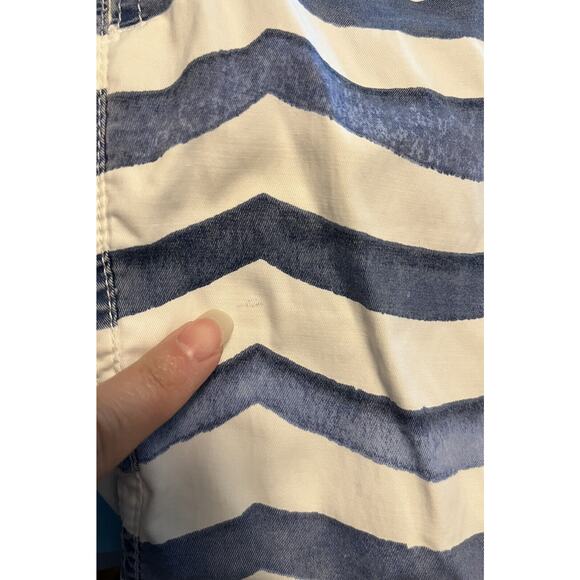 Chubbies Swim Trunks Mens Large Blue White Striped Lined Shorts Bathing Suit - Picture 12 of 12